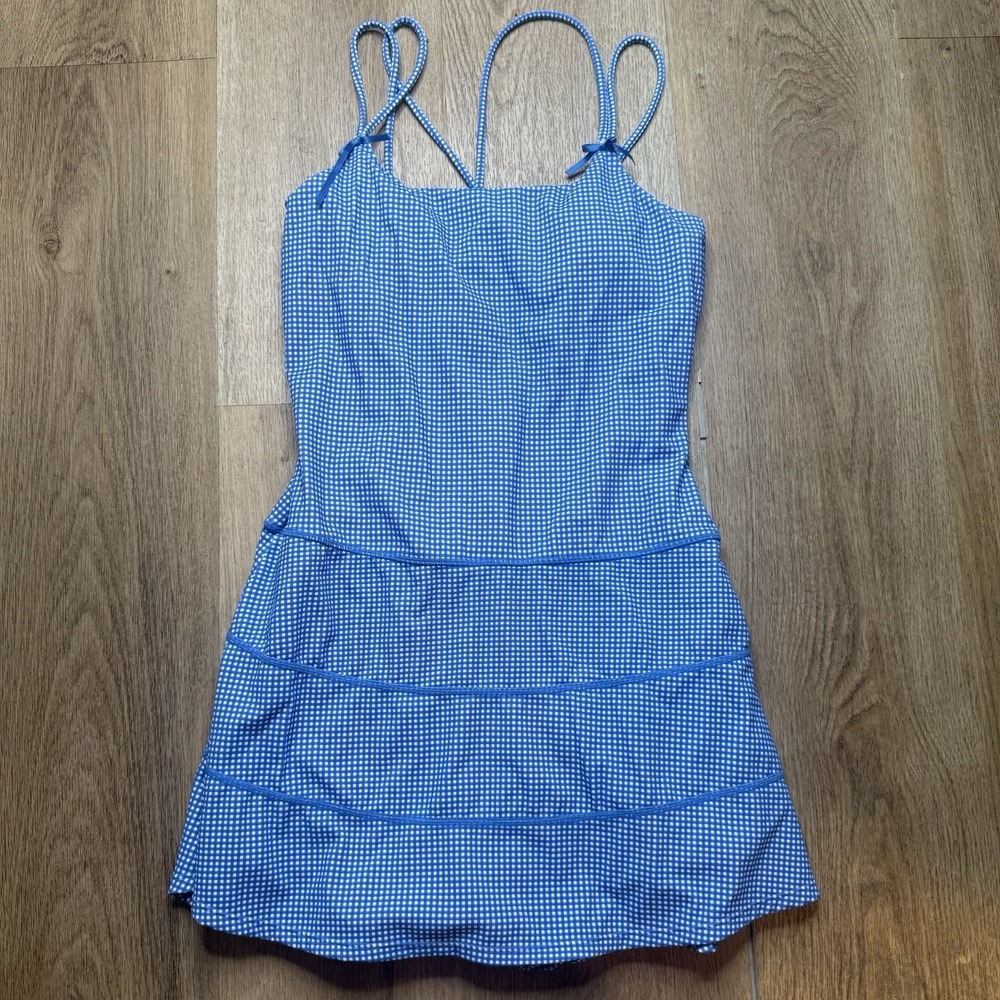As Revival Gingham one Piece Athletic Dress Shorts skort Small